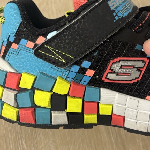 Skechers Mega-Craft 3 Pixel Youth Sneakers Boy's Size 1 Minecraft Style Black - Picture 11 of 11